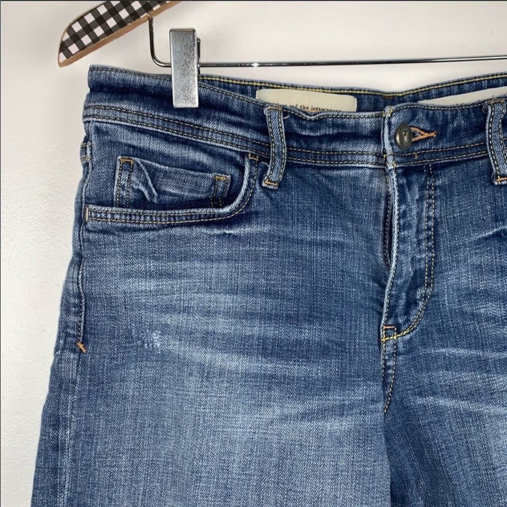 ANTHROPOLOGIE PILCRO Hyphen Relaxed Denim Jean Medium Blue Wash Shorts 27 - Picture 5 of 8